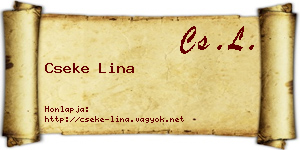 Cseke Lina névjegykártya